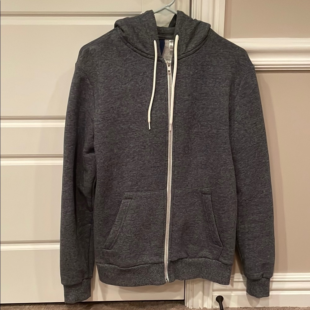 Men's Gray Zip-Up Hoodie